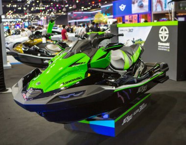 Bangkok, Thailand - December 7, 2022: Kawasaki JET SKI ULTRA 310 LX exhibit at Motor Expo 2022