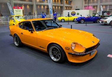 Bangkok, Thailand - December 7, 2022: Vintage car Datsun Fairlady 240Z exhibit at Motor Expo 2022