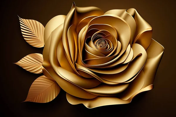 Shiny Rose Gold Flower Luxury Background Greeting Card Template Graphic — Photo