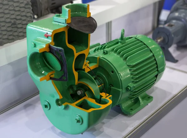 Cut-away show cross section of industry centrifugal pump.