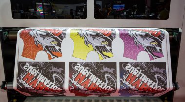 Bangkok, Tayland - 29 Mart 2024: Sublimation printer show in Print Tech 2024