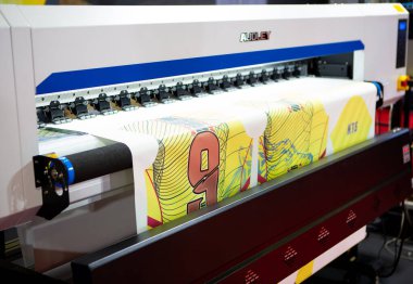 Bangkok, Tayland - 29 Mart 2024: Sublimation printer show in Print Tech 2024