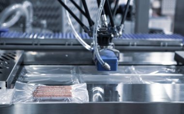 Doğrusal yiyecek ısısı termoformasyon mühür ve ambalaj makinesi