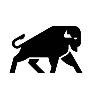 Bizon Logosu. Simge tasarımı. Şablon ögeleri