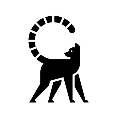 Lemur Logosu. Simge tasarımı. Şablon ögeleri