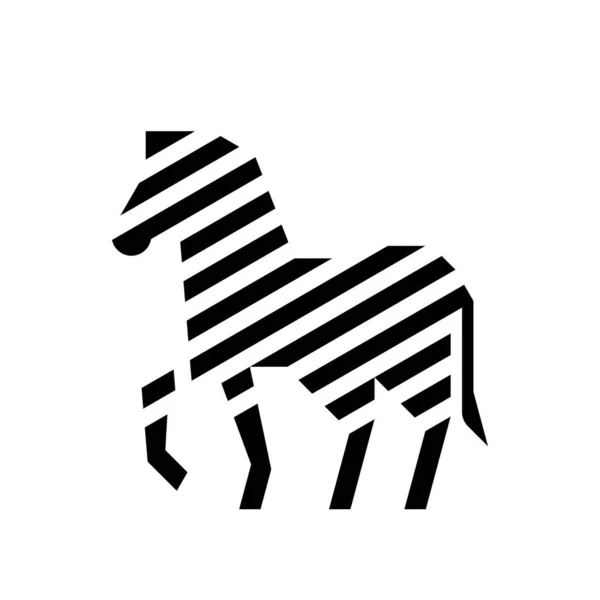 Zebra Logotypen Ikondesign Mall För Element — Stock vektor