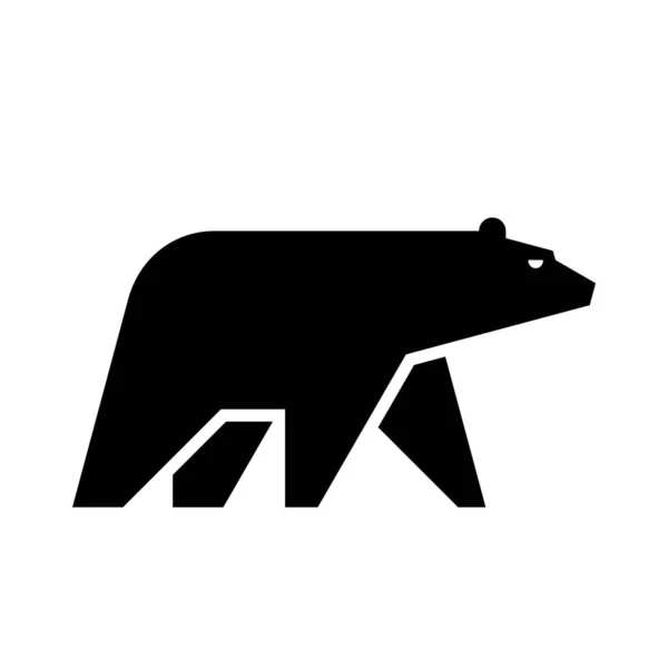 Isbjörnslogotypen Ikondesign Mall För Element — Stock vektor