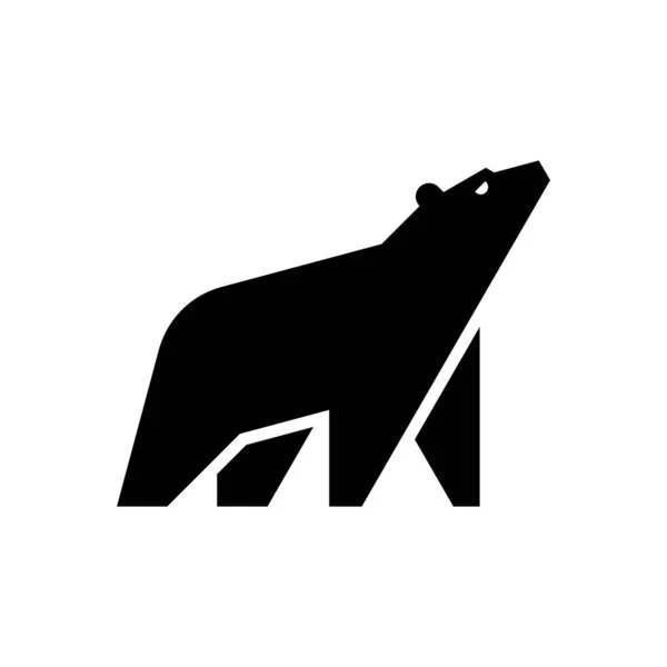 Logo Ours Glace Icône Design Éléments Modèle — Image vectorielle