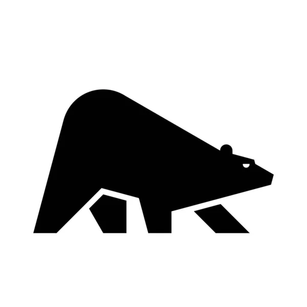 Logo Niedźwiedzia Lodowego Projekt Ikony Elementy Szablonu — Wektor stockowy