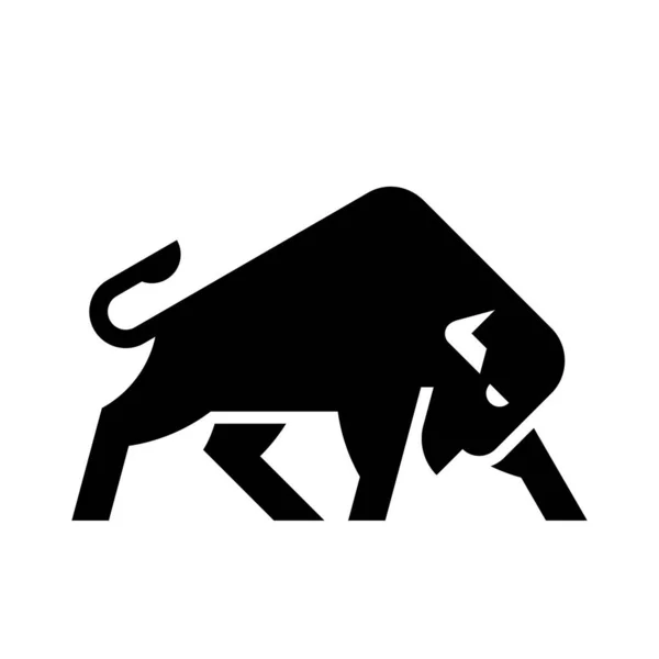 Логотип Бизона Дизайн Икон Шаблоны — стоковый вектор