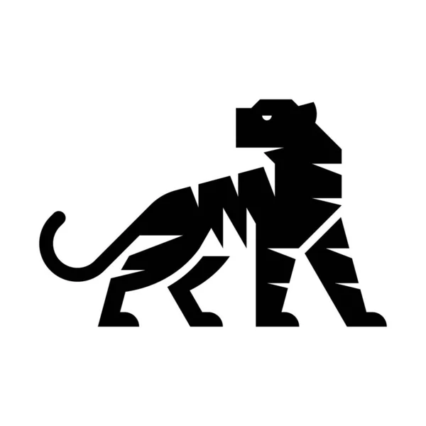Logo Del Tigre Diseño Iconos Elementos Plantilla — Vector de stock