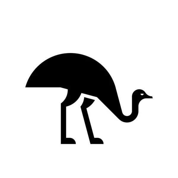 Ostrich Logo 图标的设计 模板要素 — 图库矢量图片