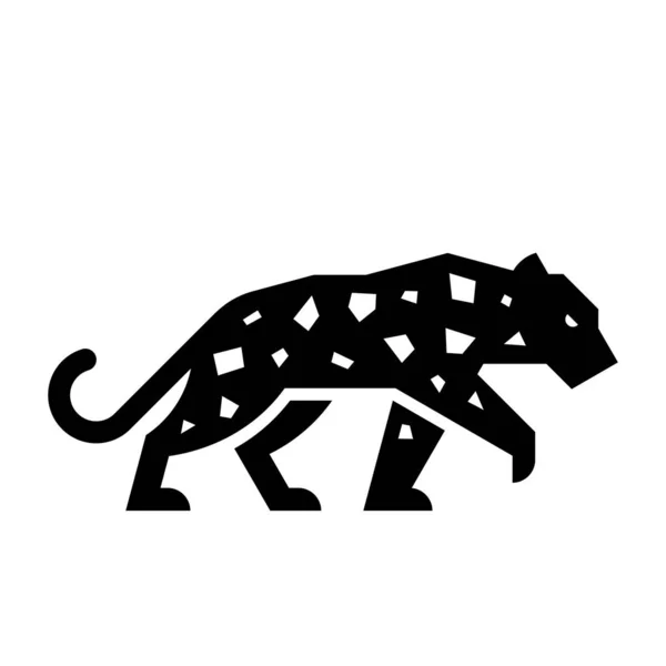 Leopar Logosu Simge Tasarımı Şablon Ögeleri — Stok Vektör