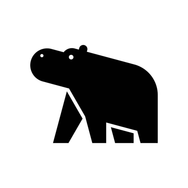 Nilpferd Logo Symboldesign Vorlagenelemente — Stockvektor