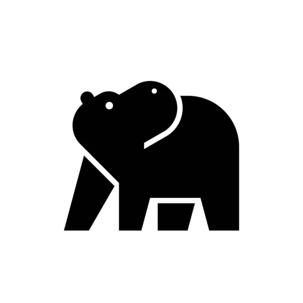 Flodhästens Logotyp Ikondesign Mall För Element — Stock vektor