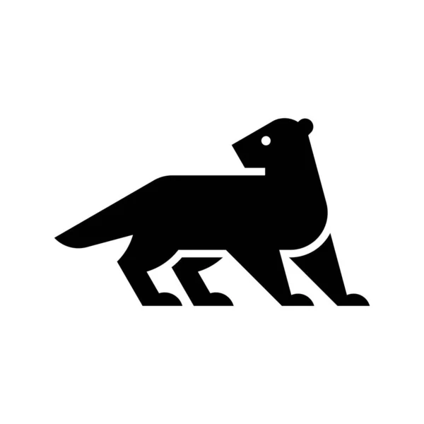 Nerz Logo Symboldesign Vorlagenelemente — Stockvektor