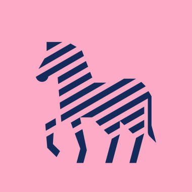 Zebra Logosu. Simge tasarımı. Şablon ögeleri