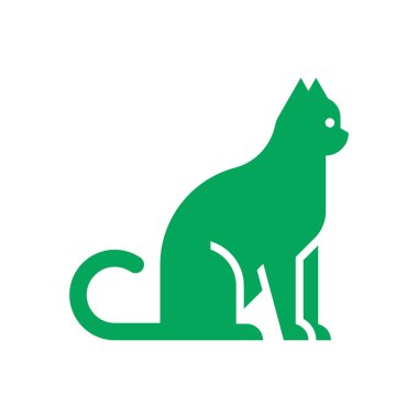Kedi logosu. Simge tasarımı. Şablon öğeleri