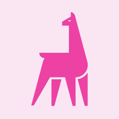 Lama Logosu. Simge tasarımı. Şablon ögeleri