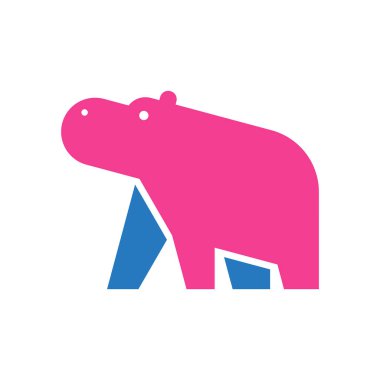 Hippo Logosu. Simge tasarımı. Şablon ögeleri
