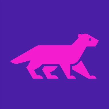 Mink Logosu. Simge tasarımı. Şablon ögeleri