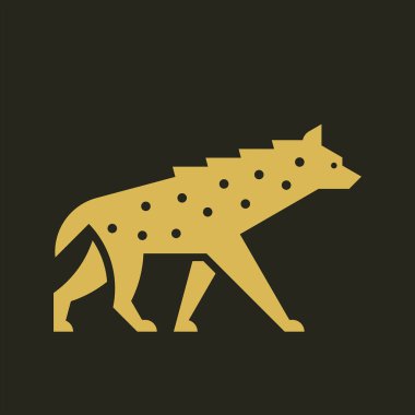 Sırtlan Logosu. Simge tasarımı. Şablon ögeleri