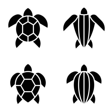 Deniz Kaplumbağası, Deniz Kaplumbağası Logosu. Simge tasarımı. Şablon ögeleri