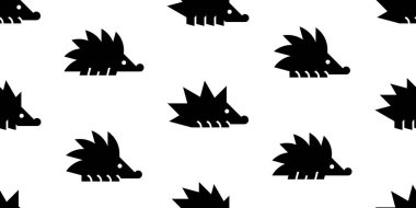 Kirpiile Dikişsiz Desen. beyaz arka plan üzerinde izole