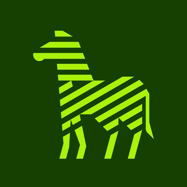 Zebra Logotypen Ikondesign Mall För Element — Stock vektor