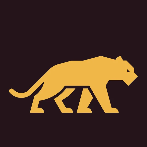 Panther Logo Design Ikon Prvky Šablony — Stockový vektor