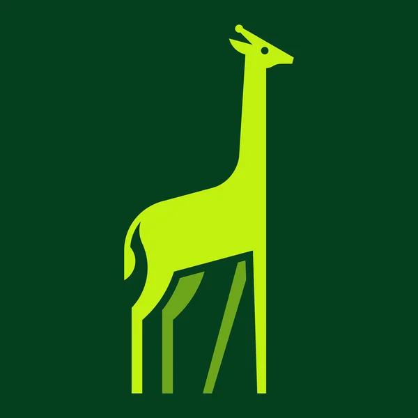 Žirafa Logo Design Ikon Prvky Šablony — Stockový vektor