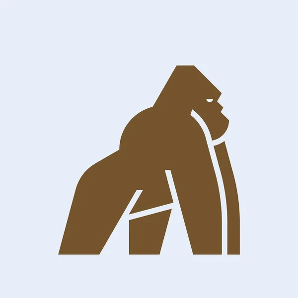 Goril Logosu Simge Tasarımı Şablon Ögeleri — Stok Vektör