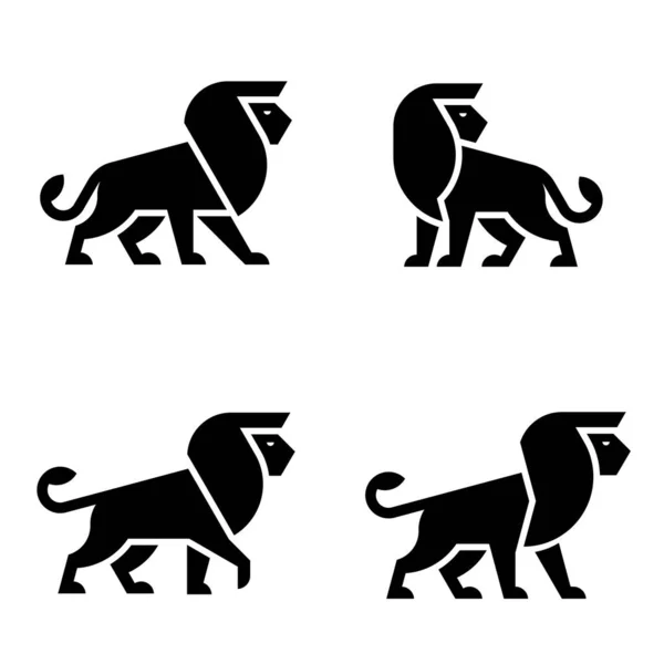 Lejonet Lejonlogotypen Ikondesign Mall För Element — Stock vektor
