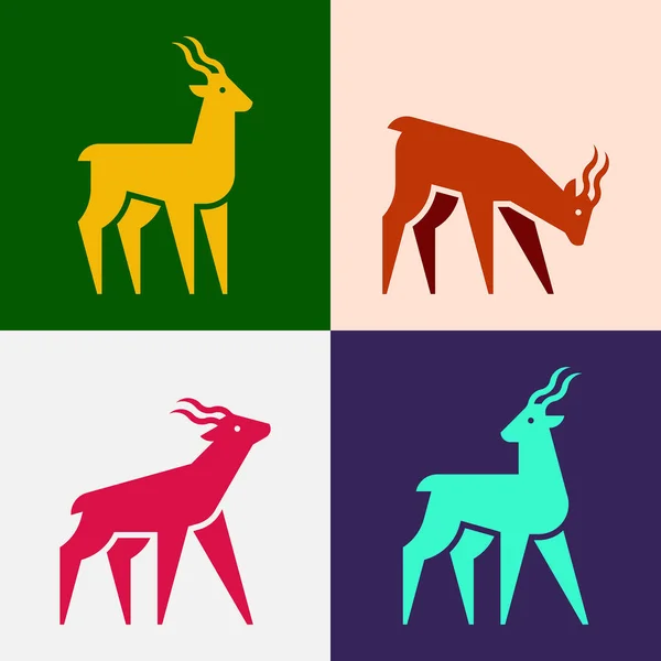 Kudu Kudu Logotypen Ikondesign Mall För Element — Stock vektor