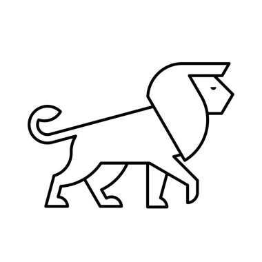 Aslan logosu. Simge tasarımı. Şablon öğeleri