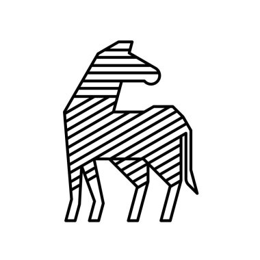 Zebra Logosu. Simge tasarımı. Şablon ögeleri