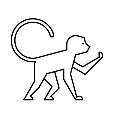 Maymun Logosu. Simge tasarımı. Şablon ögeleri