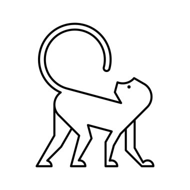 Maymun Logosu. Simge tasarımı. Şablon ögeleri