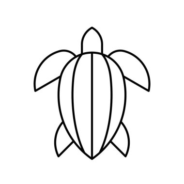 Deniz Kaplumbağası Logosu. Simge tasarımı. Şablon ögeleri