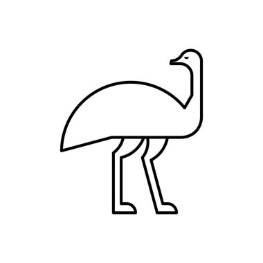 Devekuşu Logosu. Simge tasarımı. Şablon ögeleri