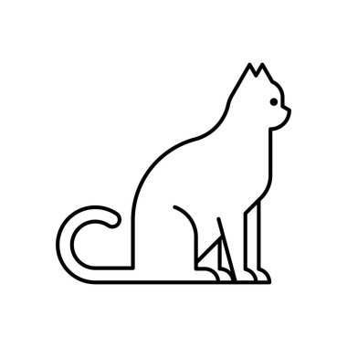 Kedi logosu. Simge tasarımı. Şablon öğeleri