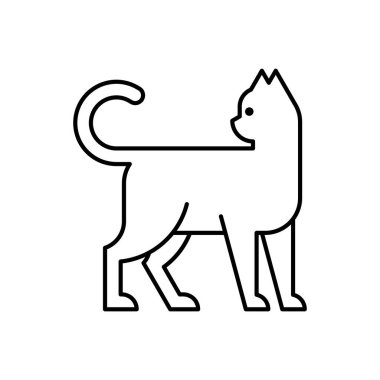 Kedi logosu. Simge tasarımı. Şablon öğeleri
