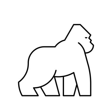 Goril logosu. Simge tasarımı. Şablon ögeleri