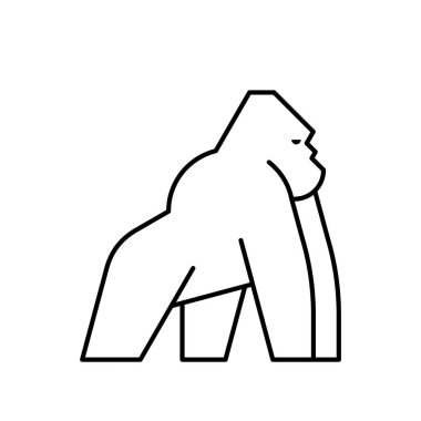 Goril logosu. Simge tasarımı. Şablon ögeleri
