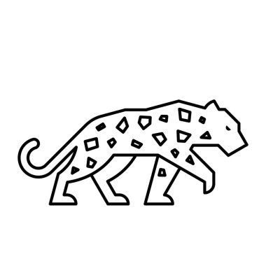 Leopar Logosu. Simge tasarımı. Şablon ögeleri