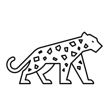 Leopar Logosu. Simge tasarımı. Şablon ögeleri