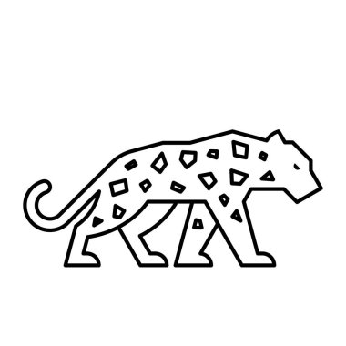 Leopar Logosu. Simge tasarımı. Şablon ögeleri