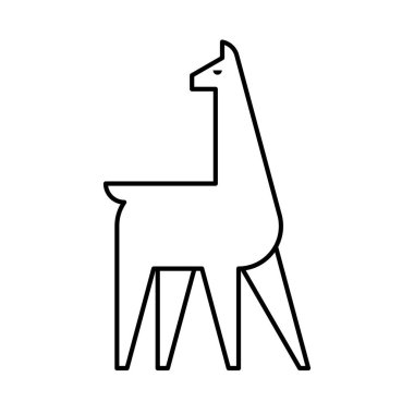 Lama Logosu. Simge tasarımı. Şablon ögeleri