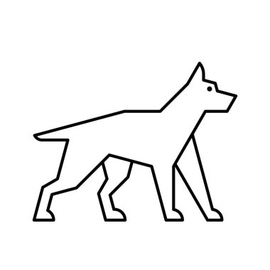 Köpek logosu. Simge tasarımı. Şablon öğeleri