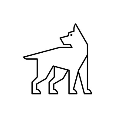Köpek logosu. Simge tasarımı. Şablon öğeleri